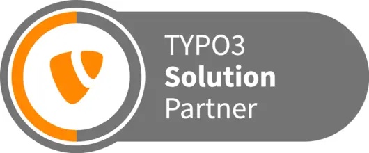Badge TYPO3 Solution Partner +Pluswerk