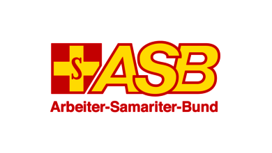 Arbeiter-Samariter-Bund (ASB) logo in standard yellow and colors.