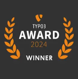 TYPO3 Award 2024 Winner Logo Plate