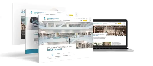 Screenshots vom Relaunch Verband Region Stuttgart