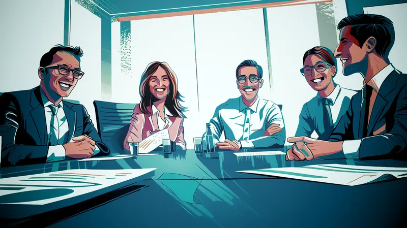 Gemeinsam zum Ziel – Klarheit im Ausschreibungsprozess Hochschulteam in entspannter Besprechung, alle wirken gelöst und zufrieden.